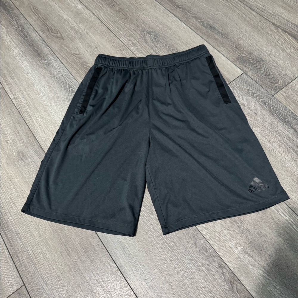 Adidas Black Athletic Shorts Moisture-Wicking Lightweight